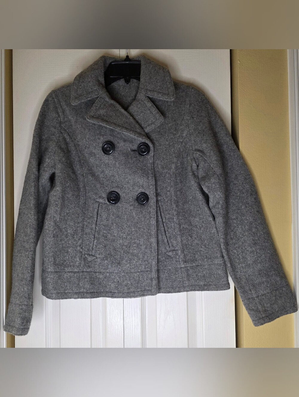 Gap Grey Double Breasted Peacoat S